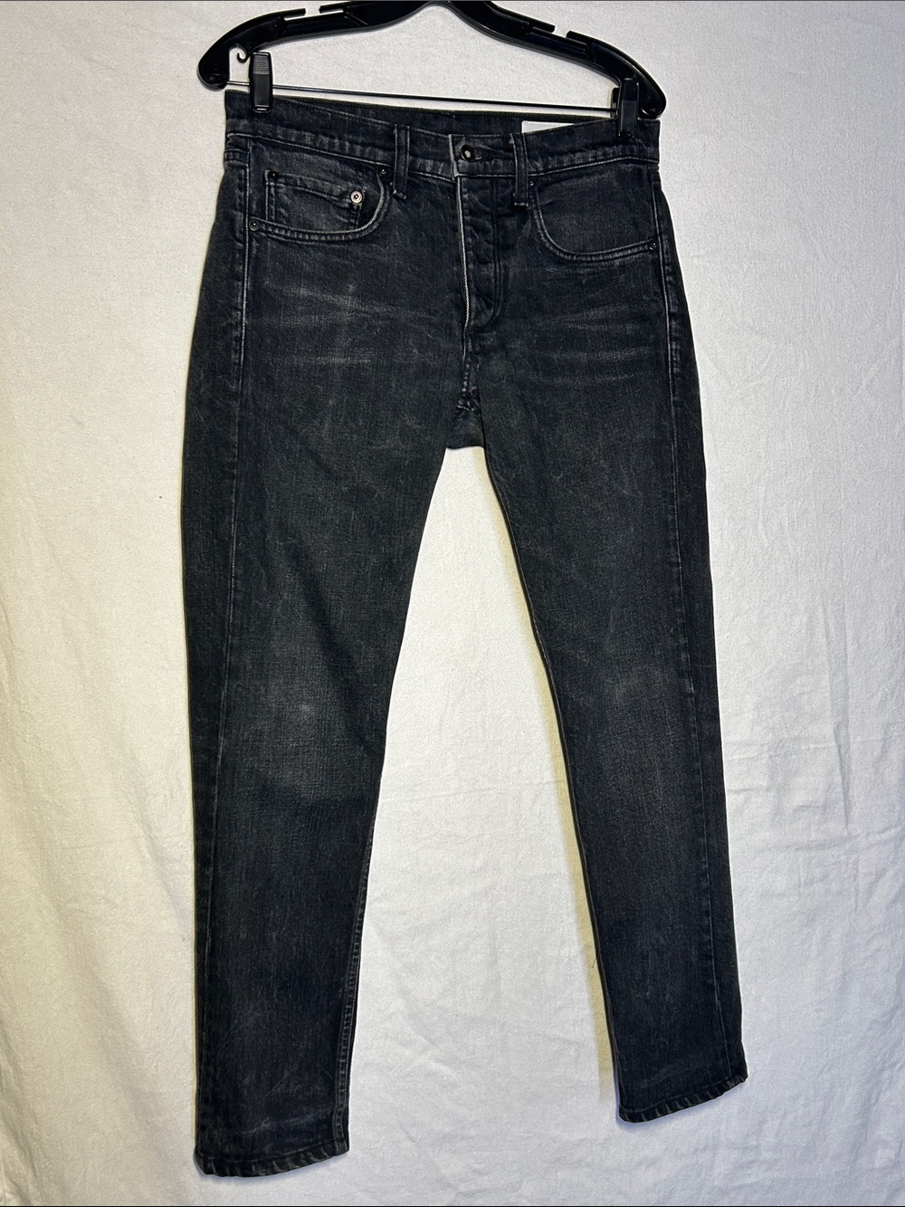 rag & bone Men's Slim Straight Black Jeans